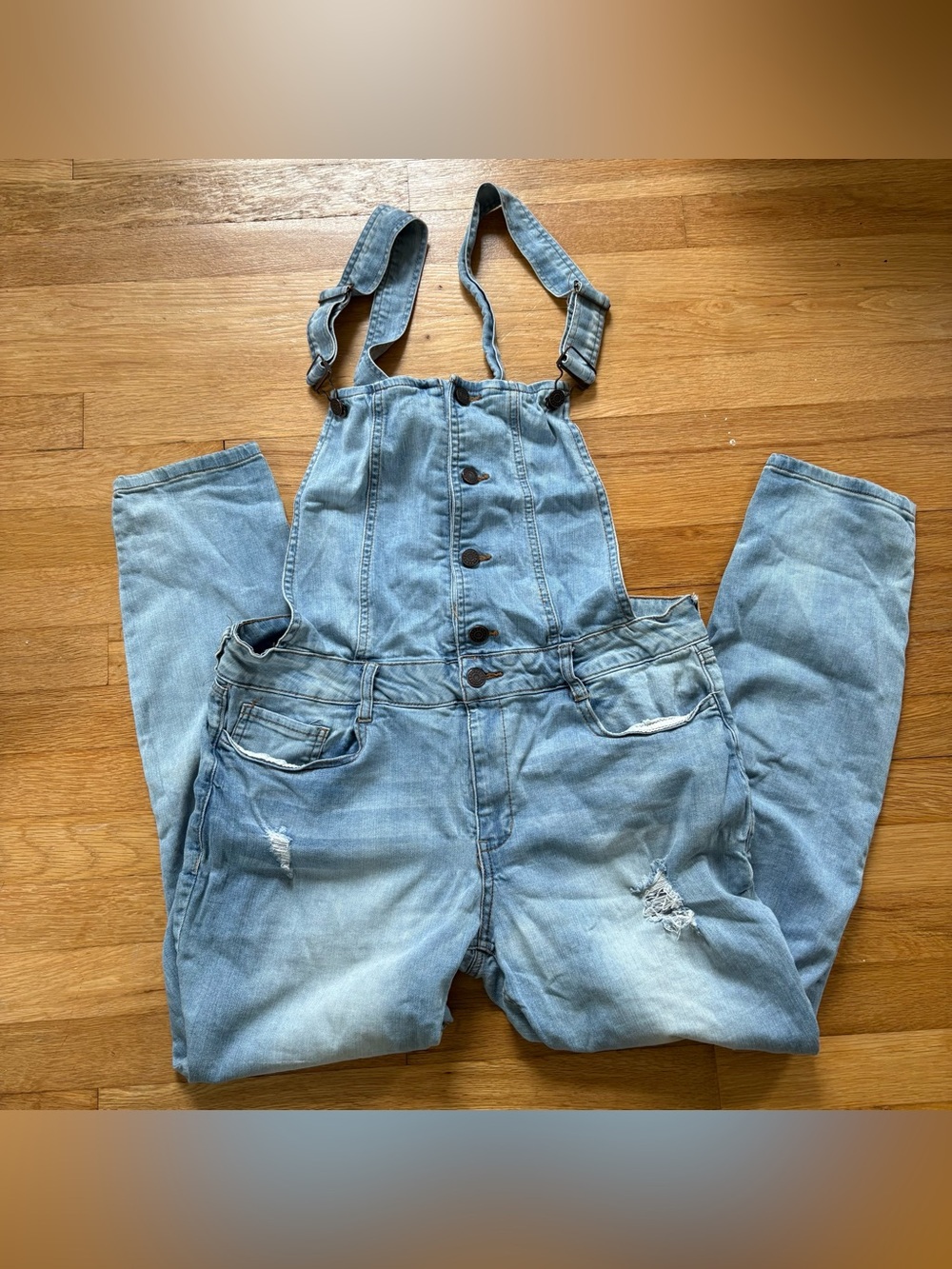 Light Blue Denim Jean Overalls